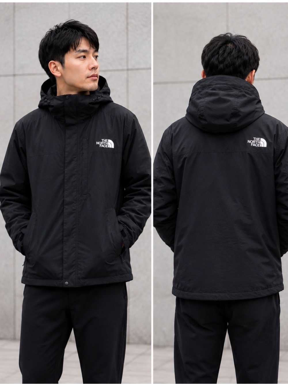 The North Face Men's Black Hooded Mountain Jacket Size S